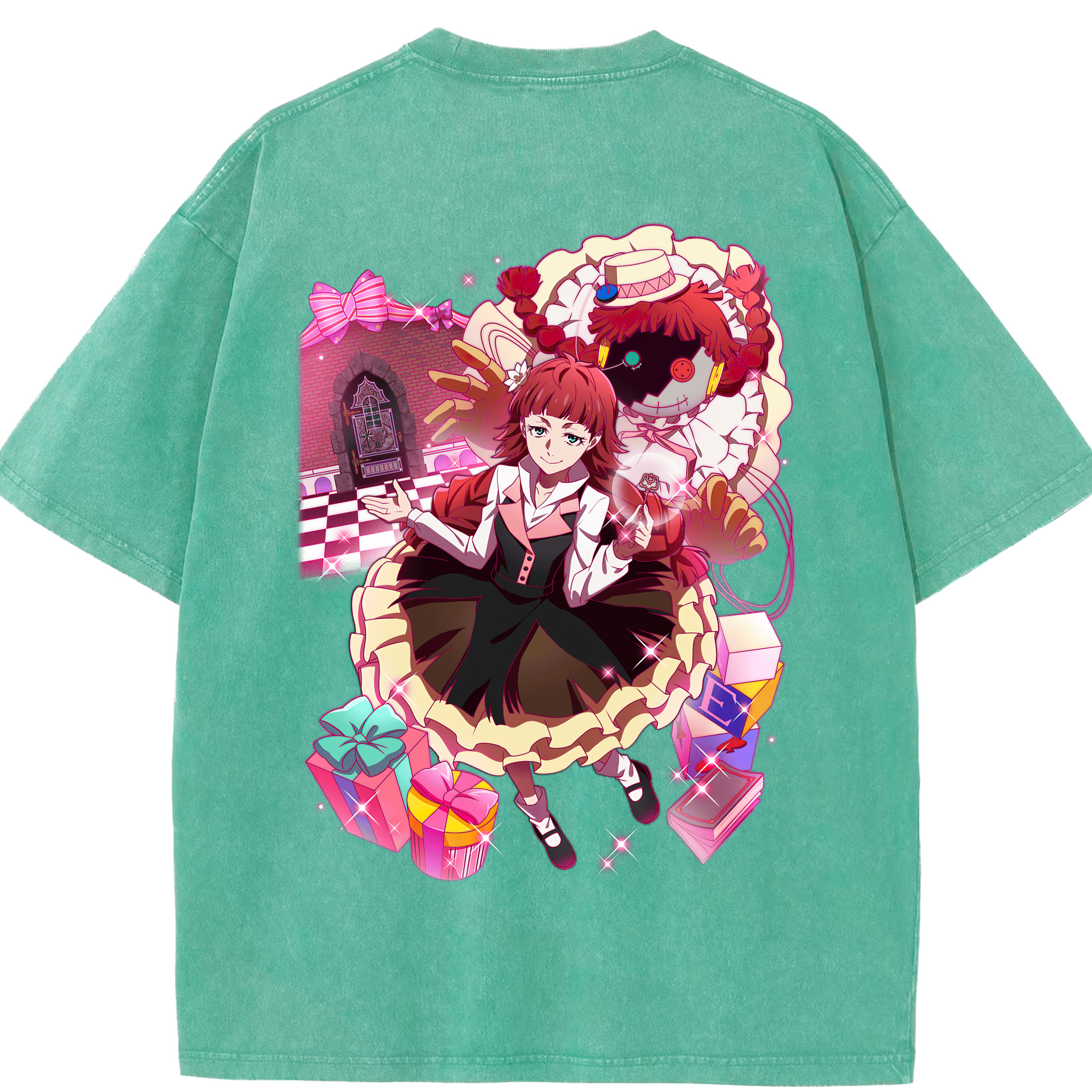 （画像用） 文豪ストレイドッグス Bungo Stray Dogs 綿100% ヴィンテージ風 半袖Tシャツ（背面プリント）